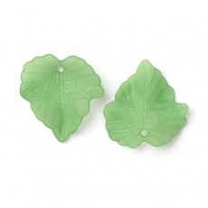 무광아크릴나뭇잎(초록) 24*22mm - 100개
