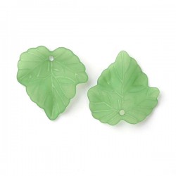 무광아크릴나뭇잎(초록) 24*22mm - 100개