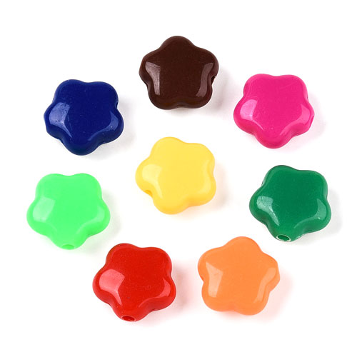 아크릴 납작플라워 15x14mm - 100개