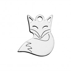 304스테인레스 여우 펜던트 14*12mm - 5개
