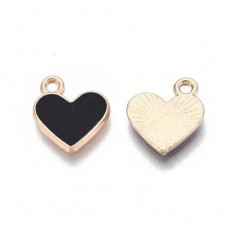 에나멜 하트 펜던트 12*11mm - 20개