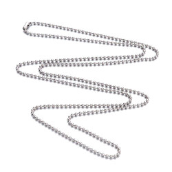 304 스테인레스 볼체인 목걸이 1.5mm - 60Cm - 10개