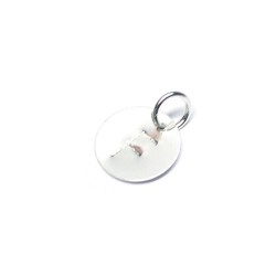 신주 F각인라운드 펜던트 12mm- 50개
