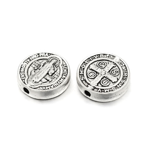 엔틱메탈 납작라운드 10mm - 50개