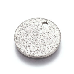 304스테인레스 샌딩라운드 펜던트 12mm - 20개