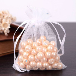 오간자주머니 9*7cm(화이트) - 40개